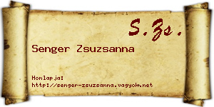 Senger Zsuzsanna névjegykártya