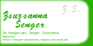 zsuzsanna senger business card